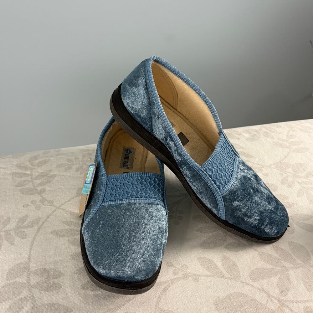 Foamtreads Quartz Slippers Women's 10M Blue NWT Washable Comfort